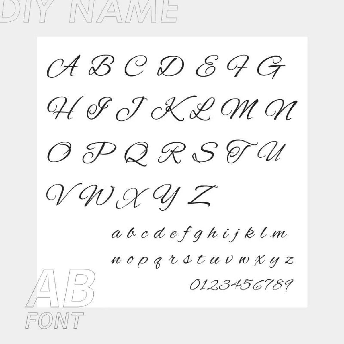 Stainless Steel English Name Necklace Personalized DIY Fashion Necklace - AB font / 1 Name / Water Ripple Chain Gold - 7