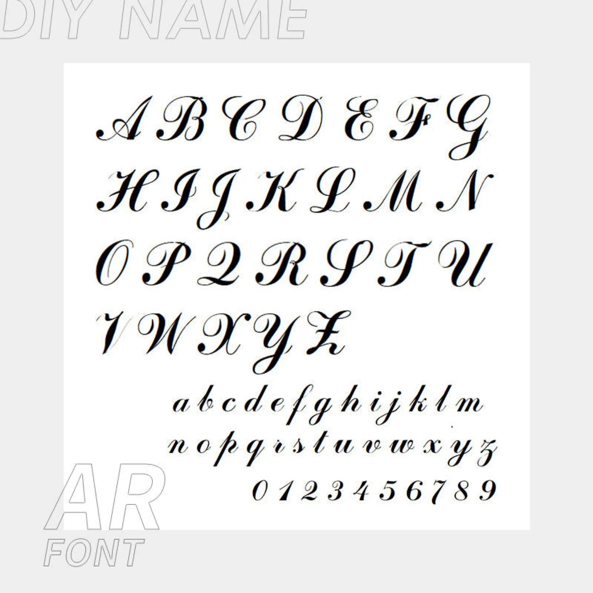 Stainless Steel English Name Necklace Personalized DIY Fashion Necklace - AR font / 1 Name / Water Ripple Chain Gold - 7