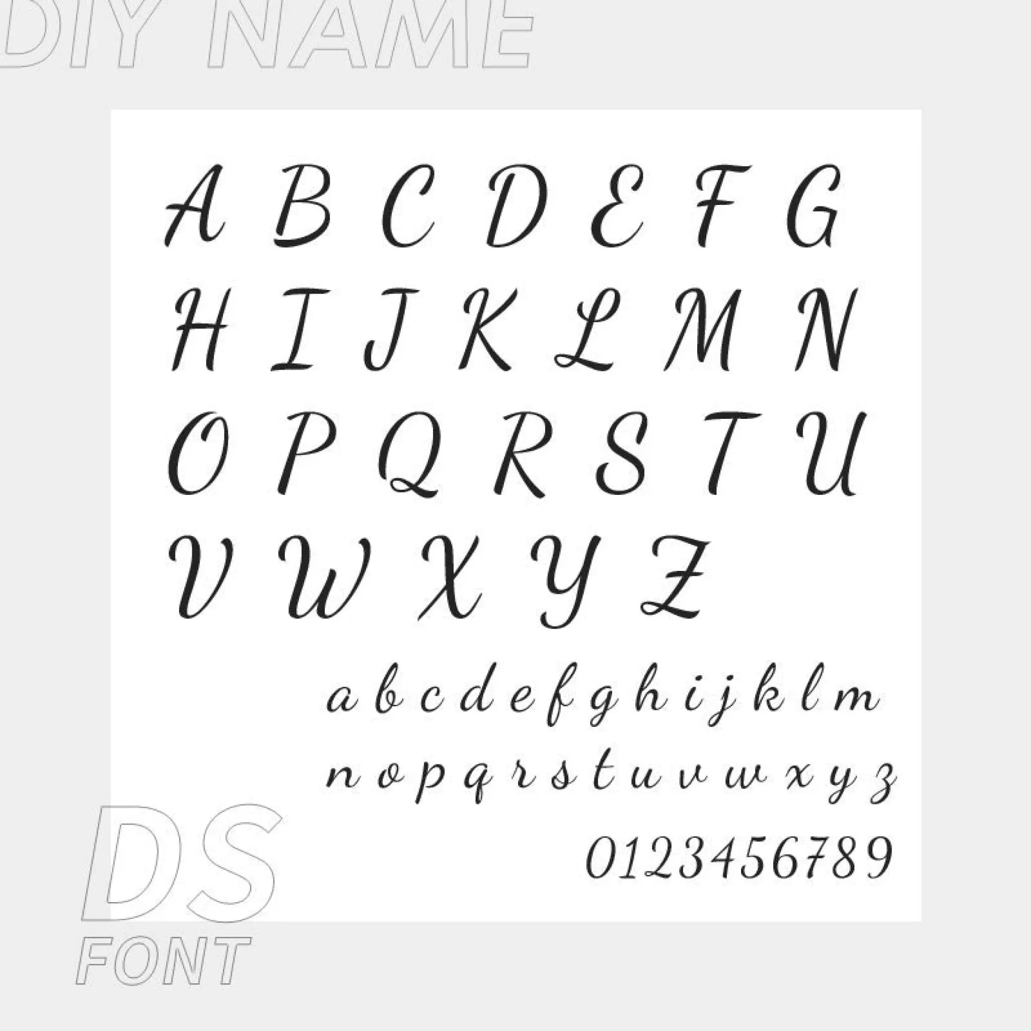 Stainless Steel English Name Necklace Personalized DIY Fashion Necklace - DS font / 1 Name / O Chain Gold - 7