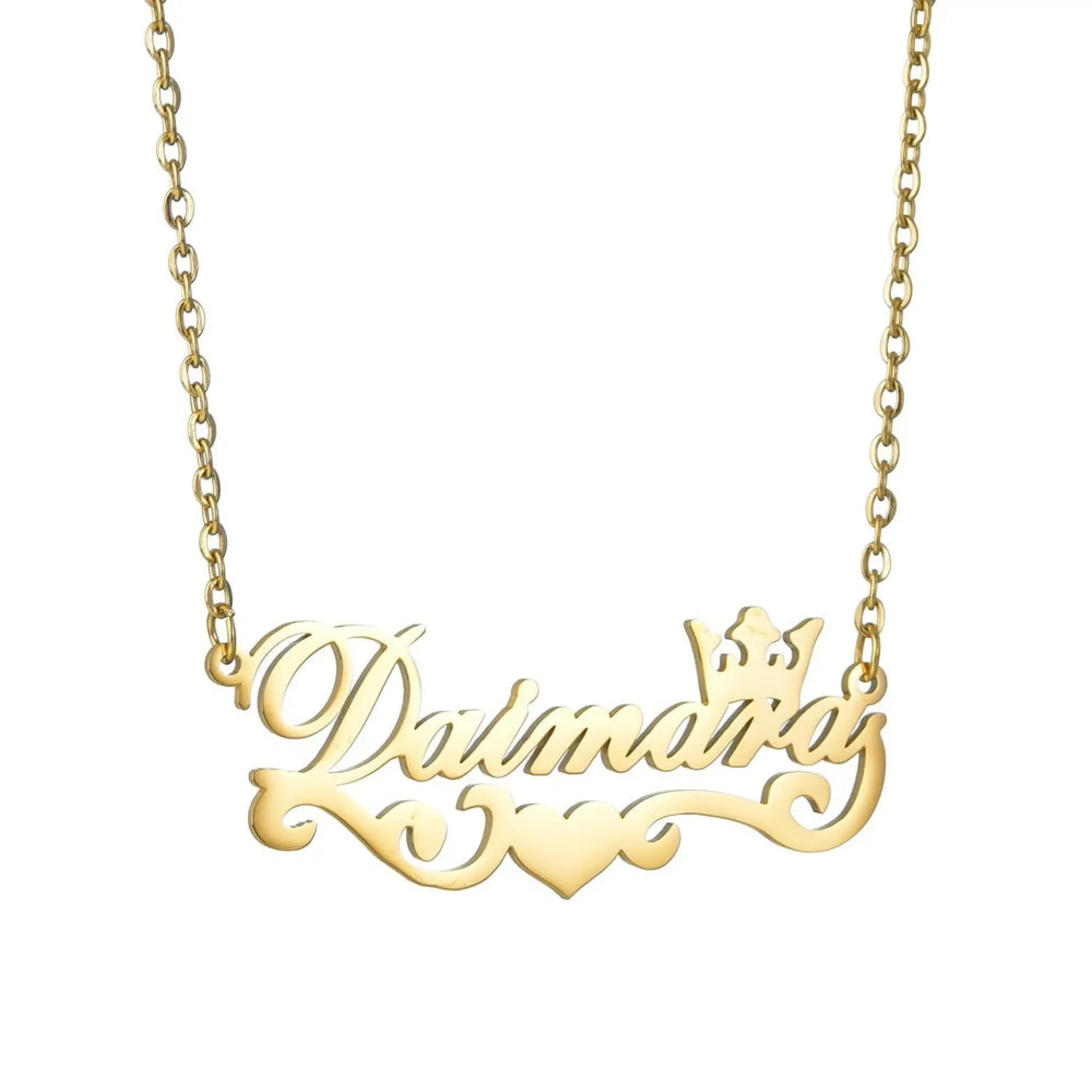 Stainless Steel Love Ribbon Name Customized Personality Necklace Female Clavicle Chain Customized Pendant - 7