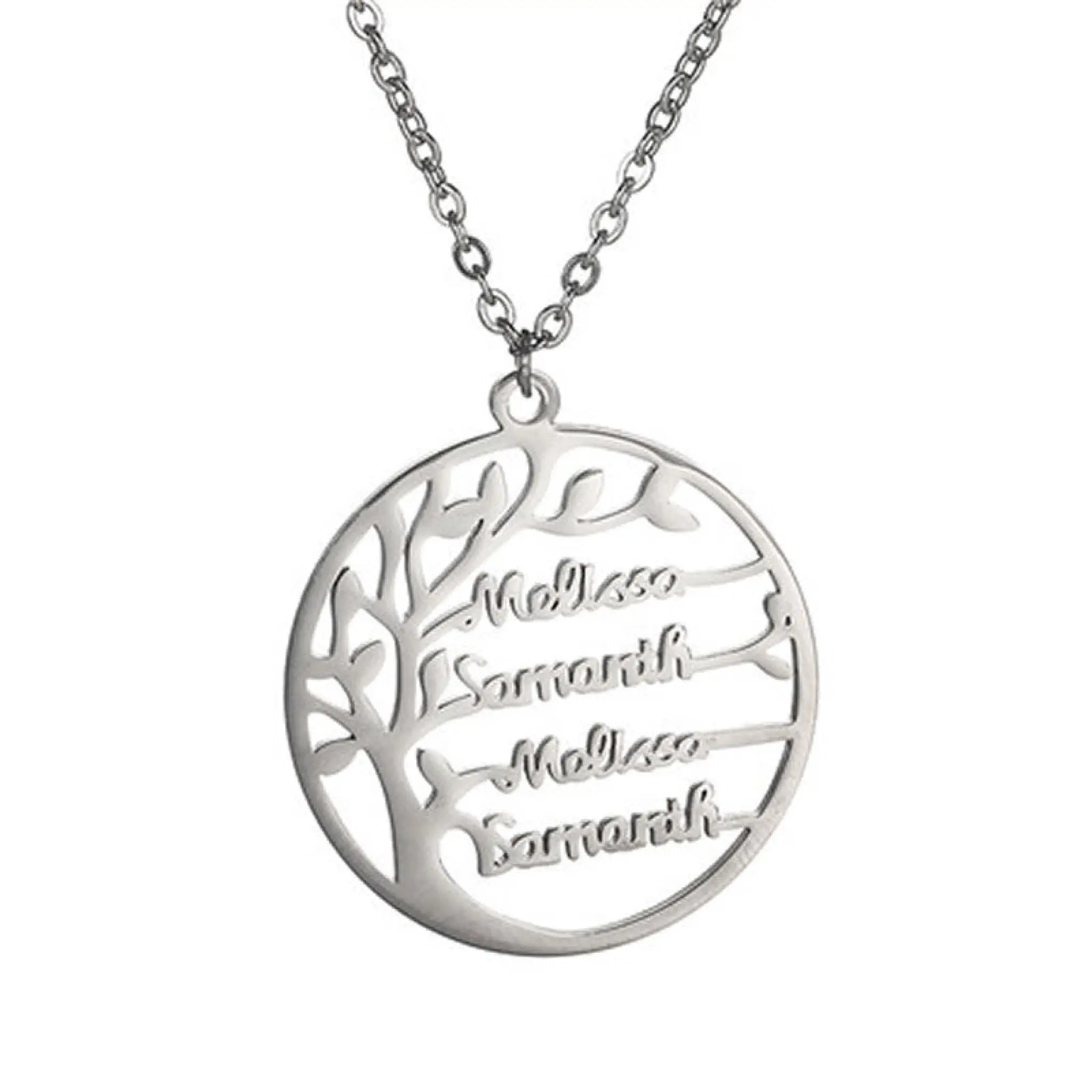 Stainless steel Name Necklace - Silver - 7
