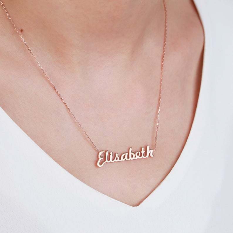 Stainless Steel Unisex Geometric Necklace with Custom Font Options
