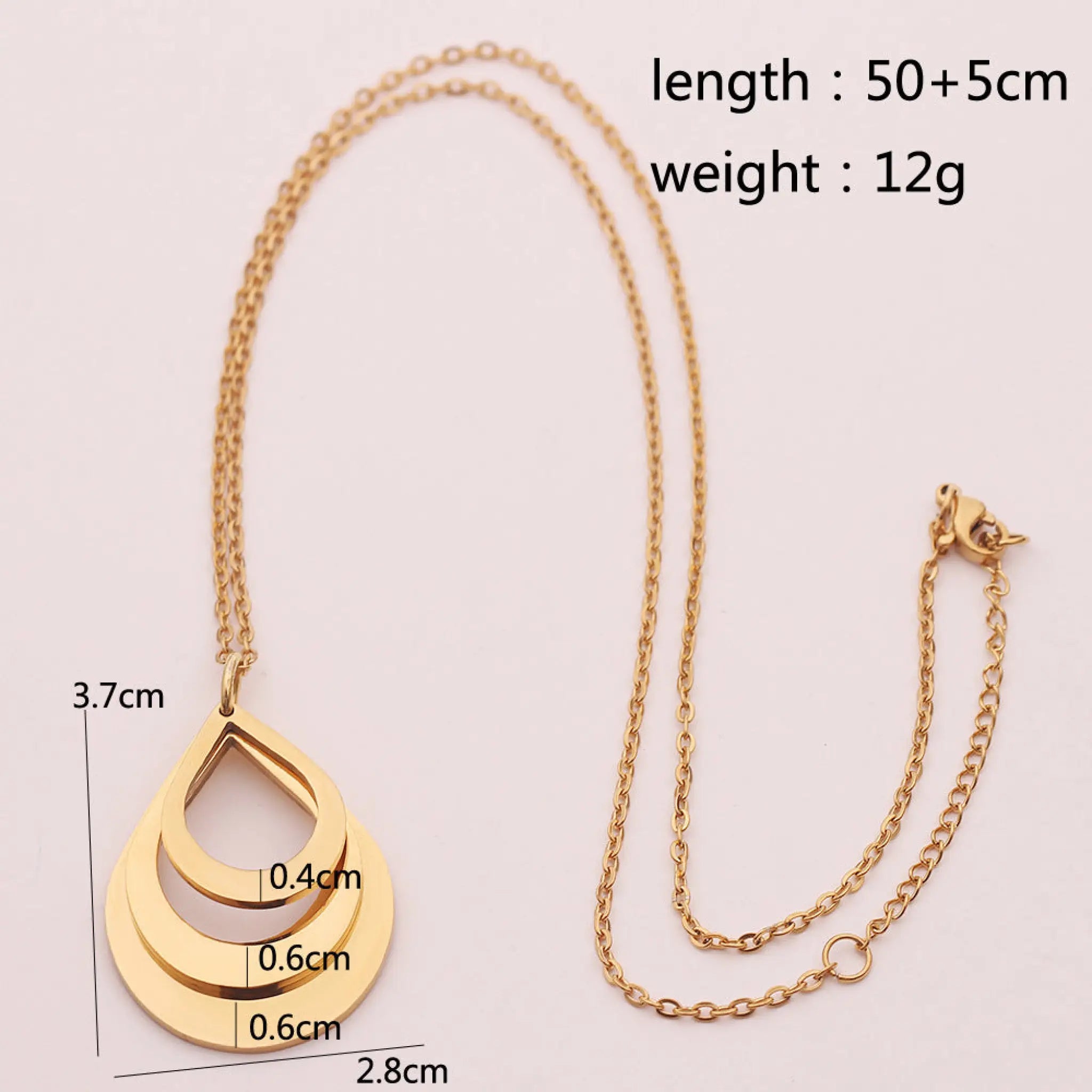 Stainless steel three name custom necklace - Necklace