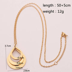 Stainless steel three name custom necklace - Necklace