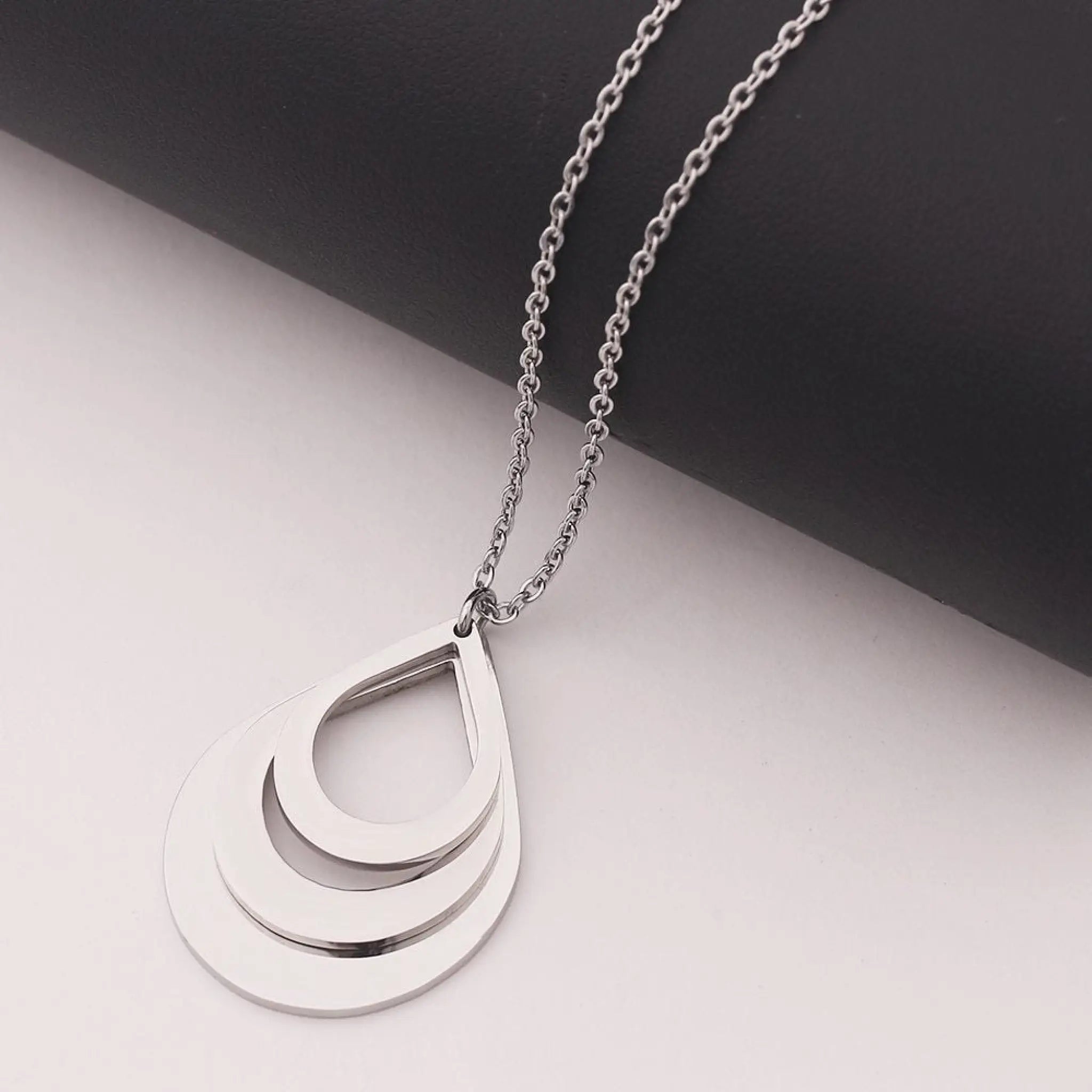 Stainless Steel Three Name Letter Custom Necklace - 7