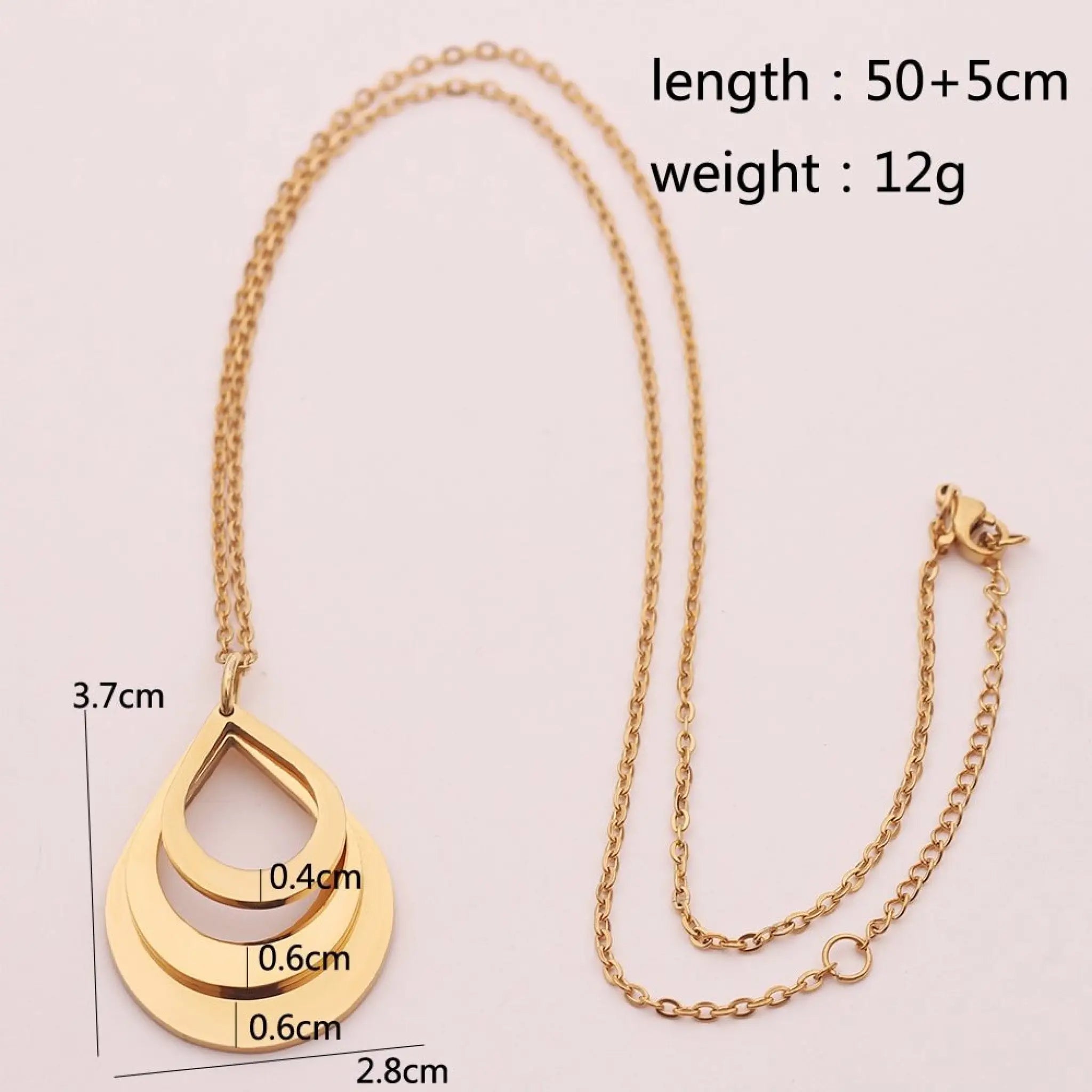 Stainless Steel Three Name Letter Custom Necklace - 7