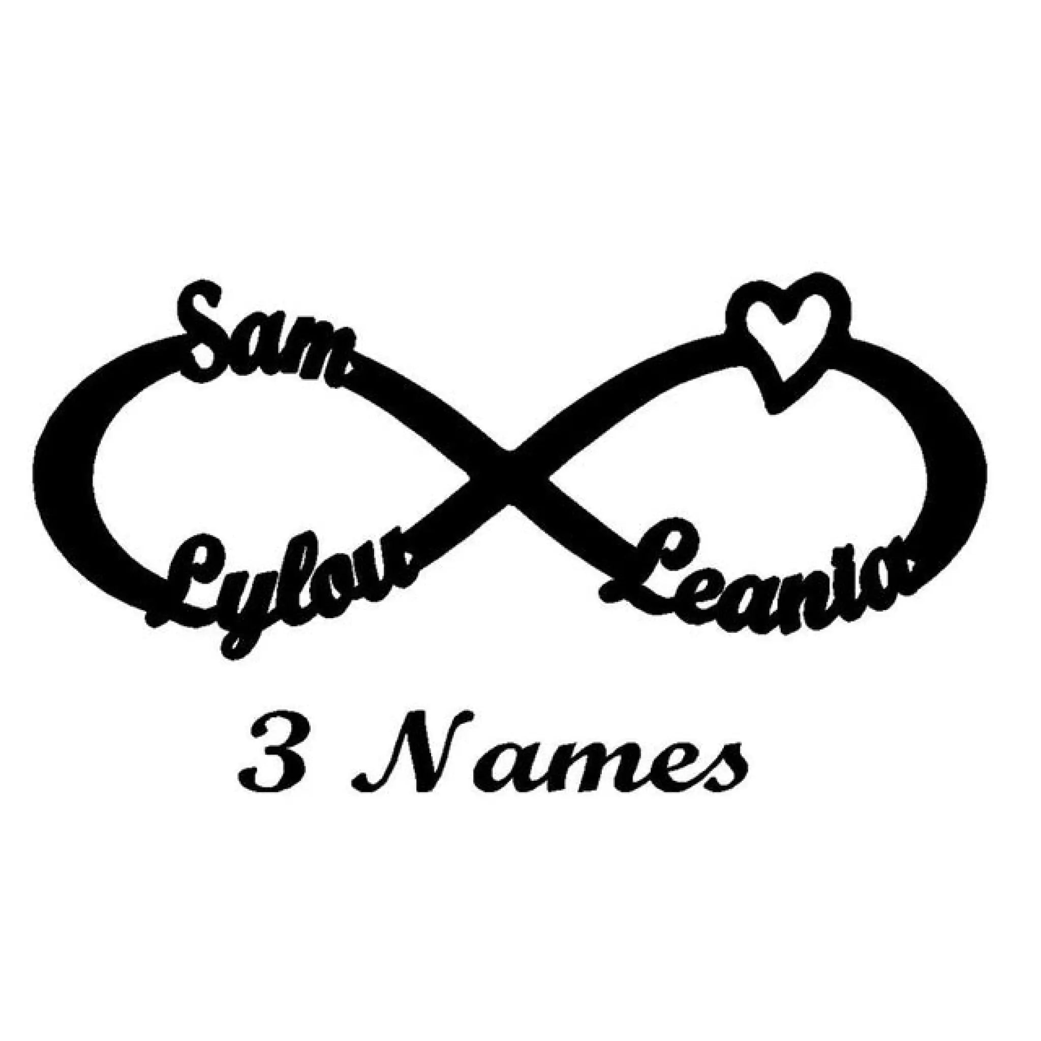 Tangula Personalized Name Bracelet Mom Infinity - Silver / 3Name - 7