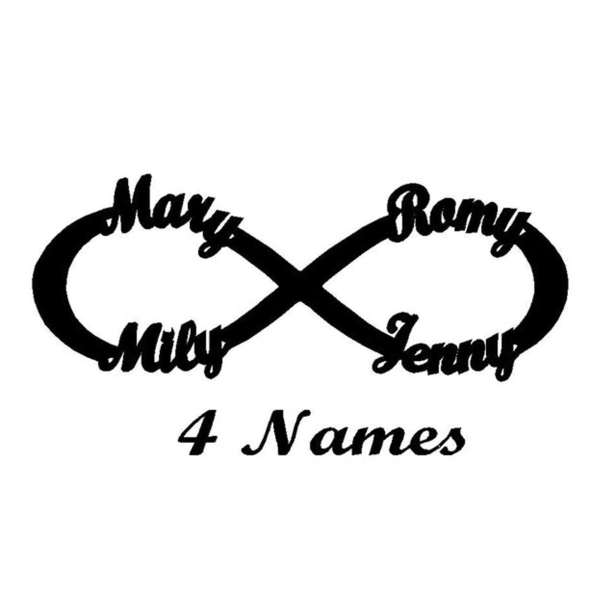 Tangula Personalized Name Bracelet Mom Infinity - Silver / 4Name - 7