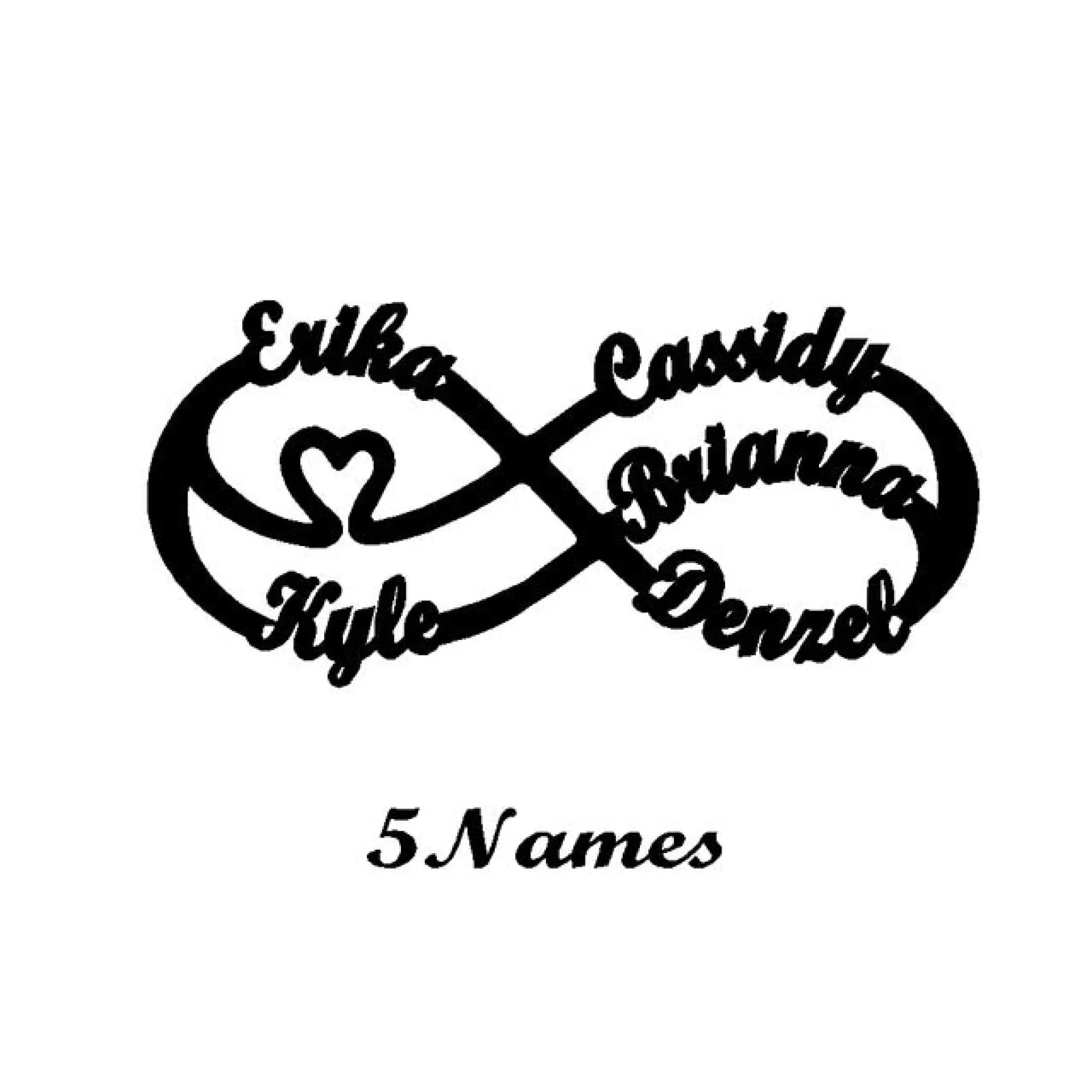 Tangula Personalized Name Bracelet Mom Infinity - Silver / 5Name - 7