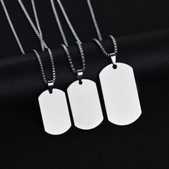 Titanium steel military brand stainless steel men’s necklace private custom dog brand name pendant offering lettering