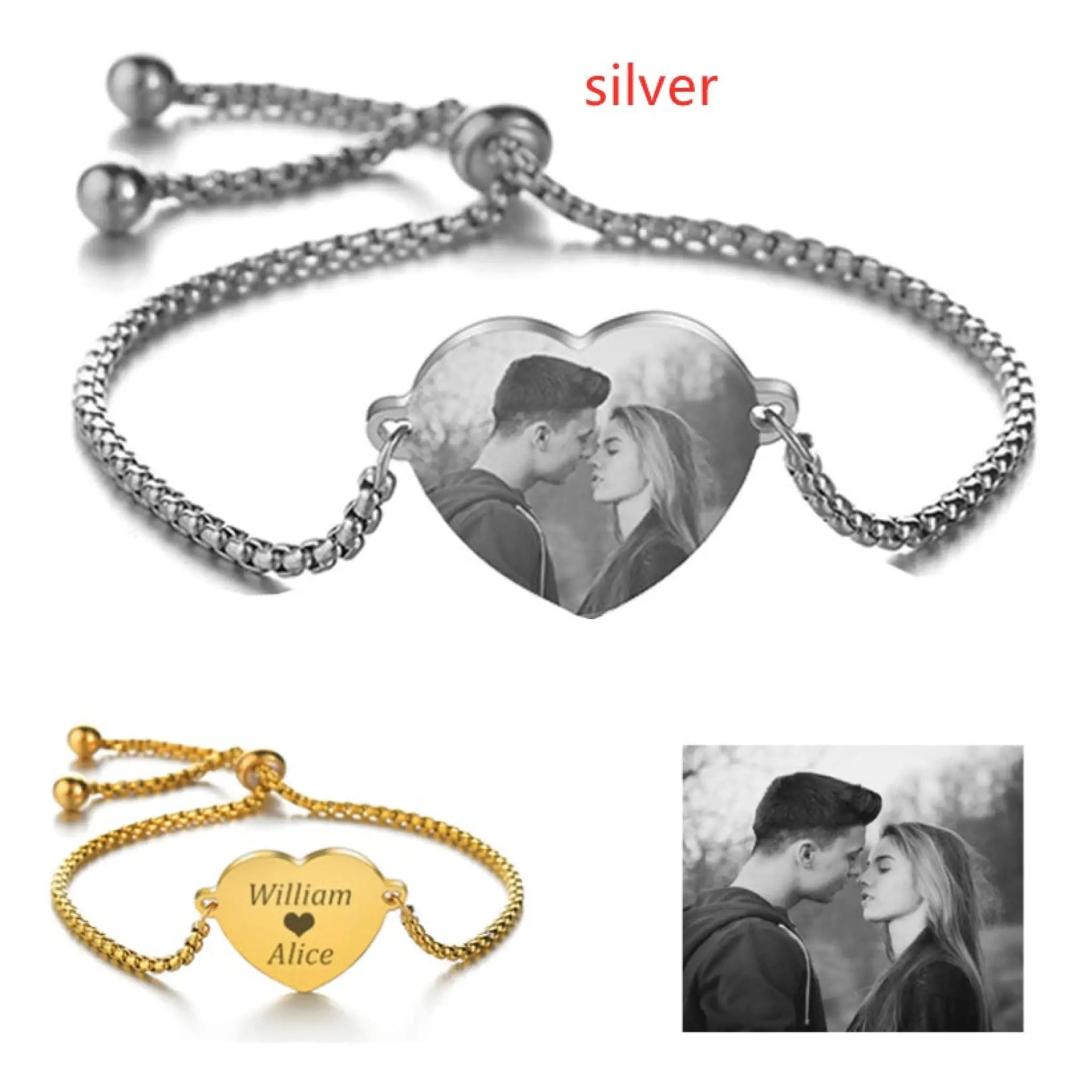 Titanium Steel Photo Necklace Ethnic Gold-plated Geometric Type - Silver - 7