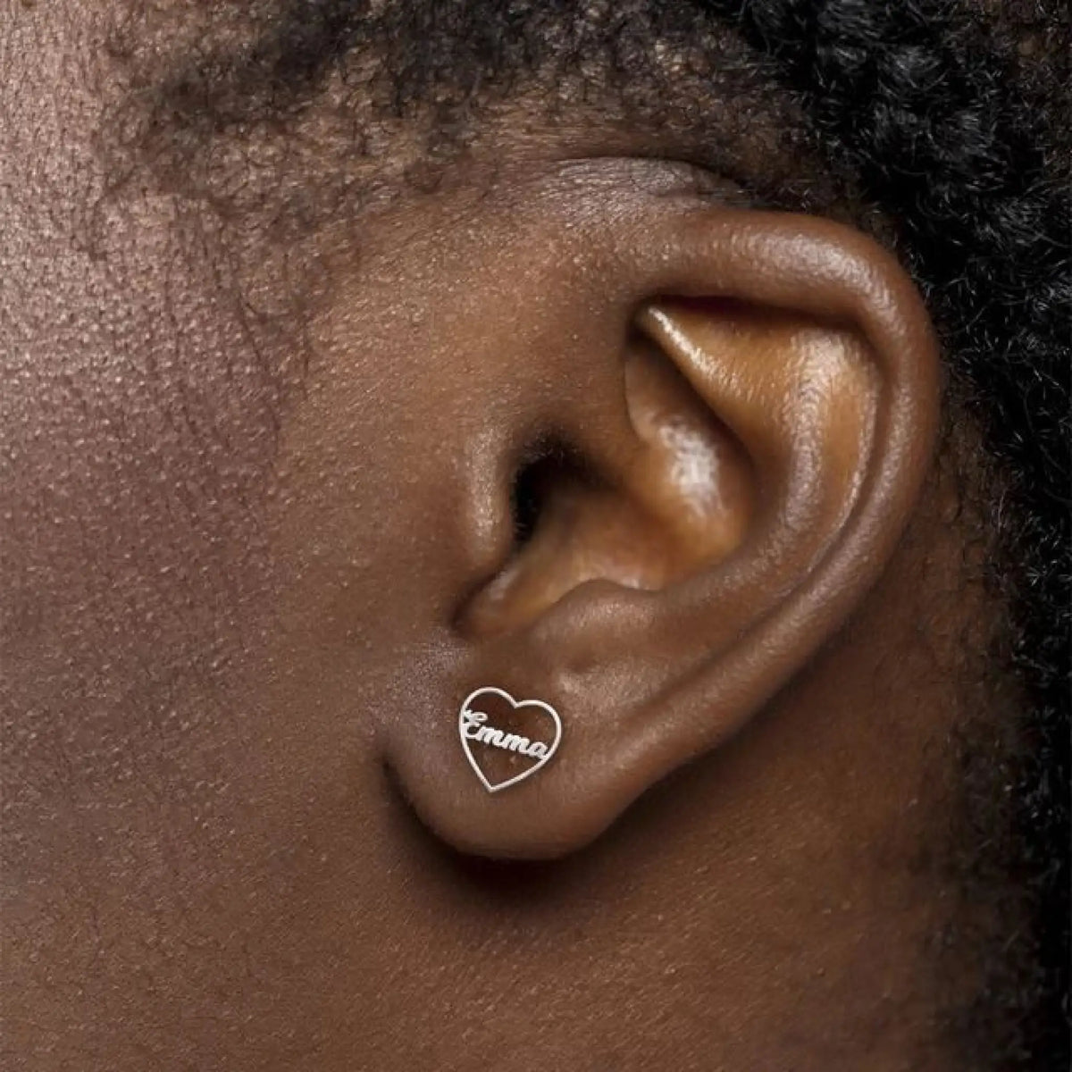 Women’s Fashion Simple Personalized Circle Name Earrings - HeartNameEarrings - 7