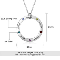 Women’s Fashion Sterling Silver Personalised Pendant Necklace - 7