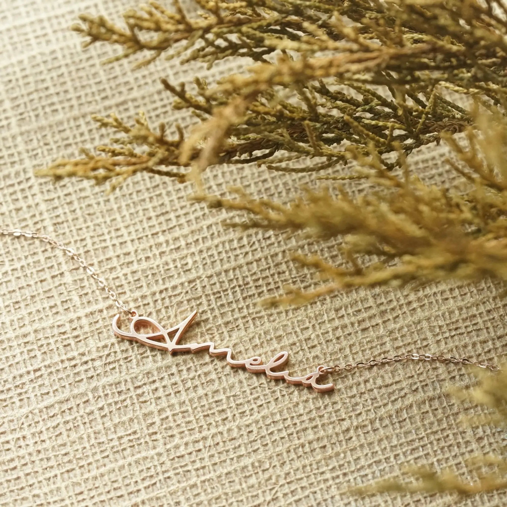 Women’s Personalized Name 18k Gold Necklace - Rose Gold - Necklace